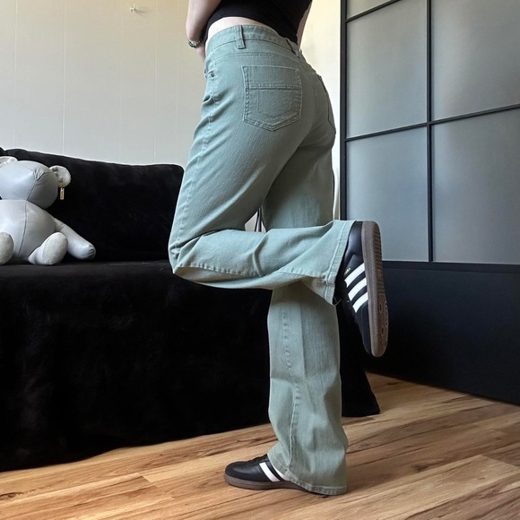 Denver Hayes Olive Green Jean Trousers - Picture 2 of 8